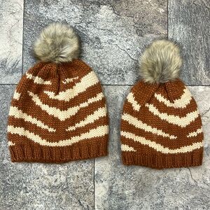 The Blueberry Hill matching Mommy and Me winter hats